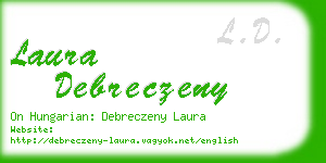 laura debreczeny business card